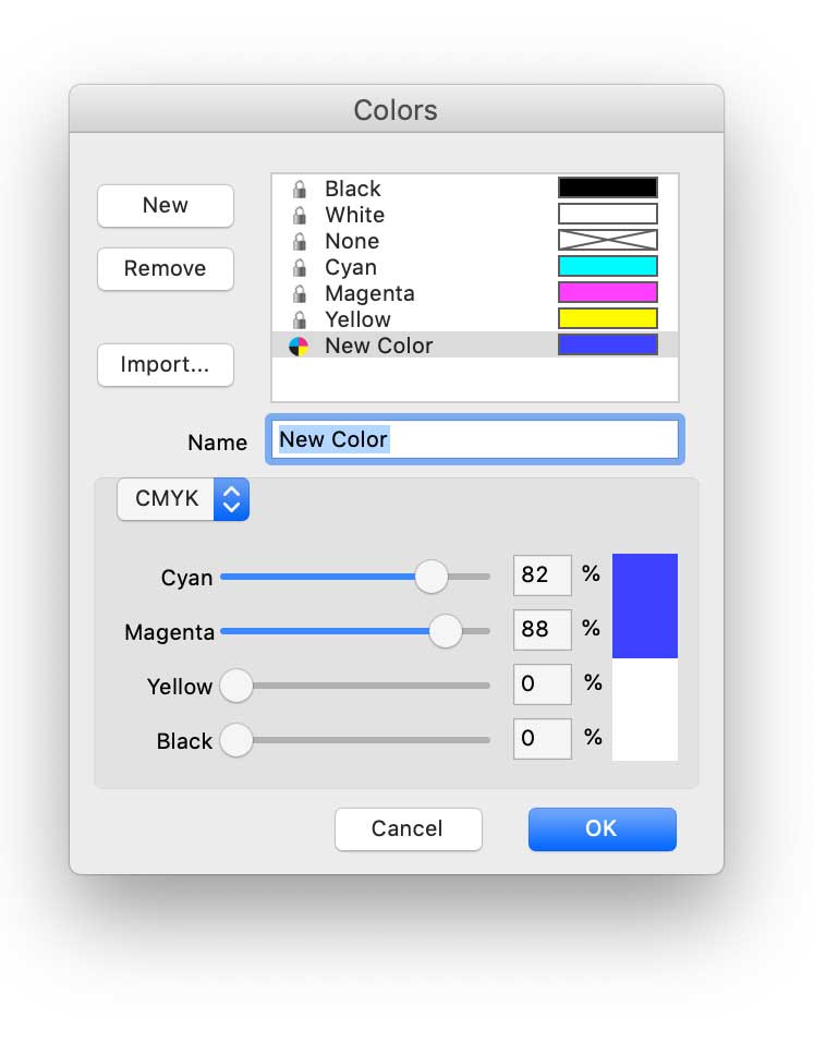 The color editor