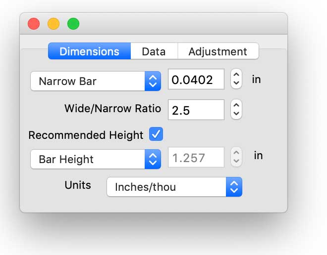 The dimensions controls in MBC4